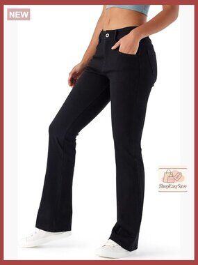 High Waisted Bootcut Jeans Fitted Soft Stretch Straight Leg Jeggings Comfort